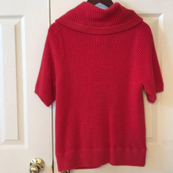 Michael Kors Short Sleeve Zip Up Sweater - Picture 5 of 7